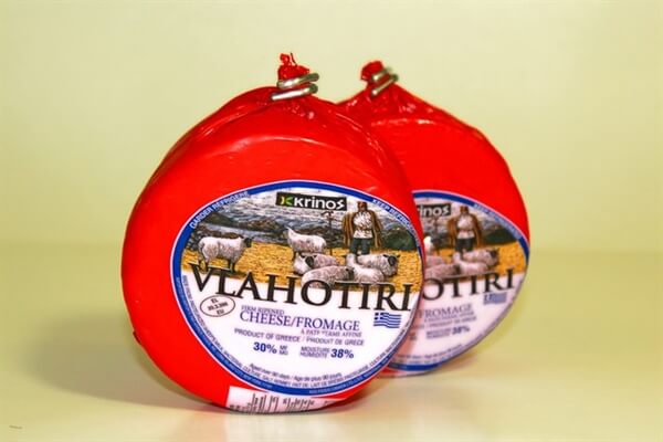 Greek vlahotiri sheep cheese